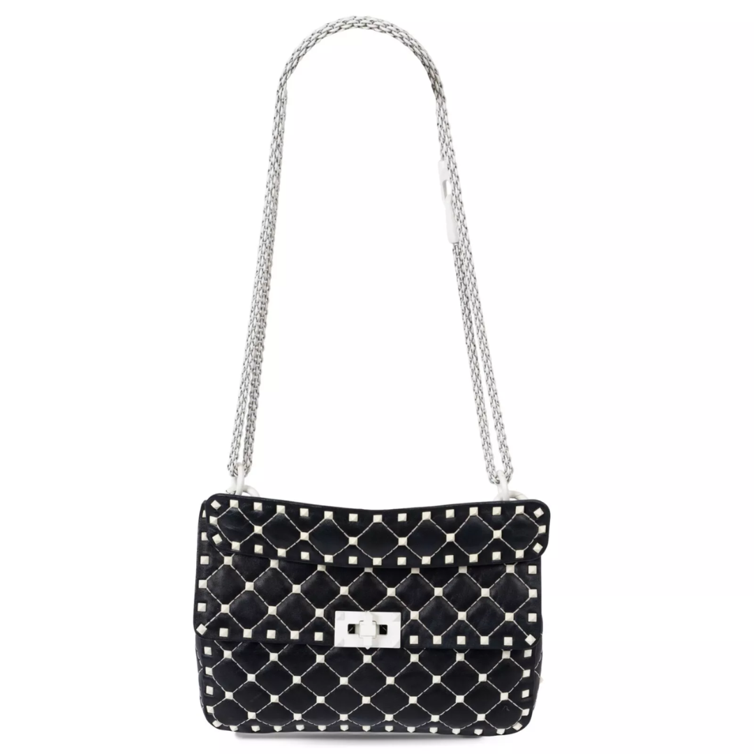 BOLSA VALENTINO ROCKSTUD SPIKE PRETA