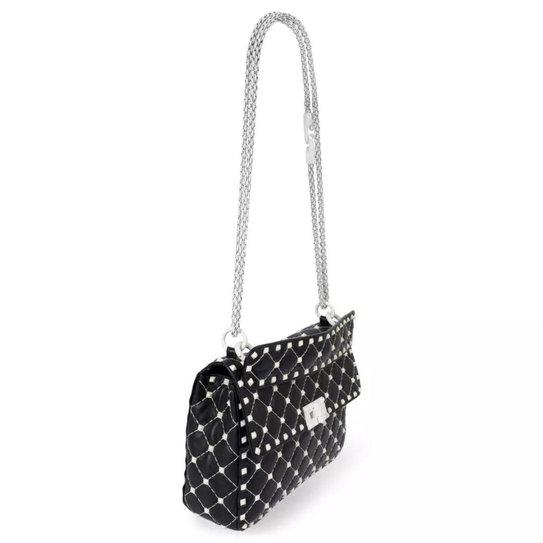 BOLSA VALENTINO ROCKSTUD SPIKE PRETA