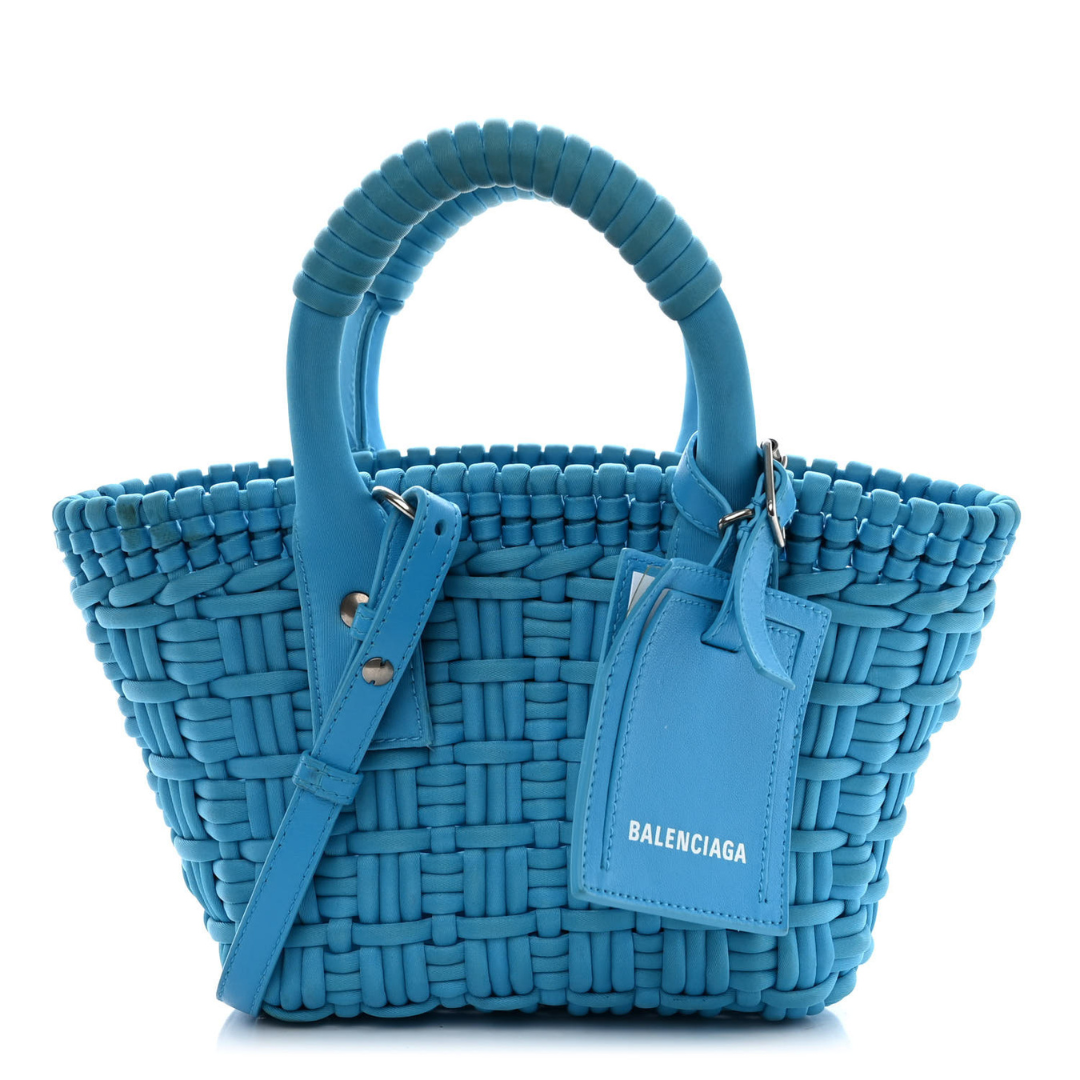 BALENCIAGA RECYCLED NYLON FAUX CALFSKIN BISTRO XXS